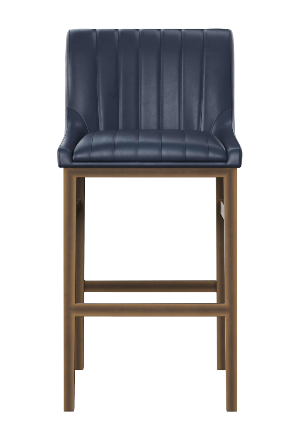 Modern European furniture - Leather-Look Vertical-Channeled Bar Stool - www.oroa.com | Oroa.com