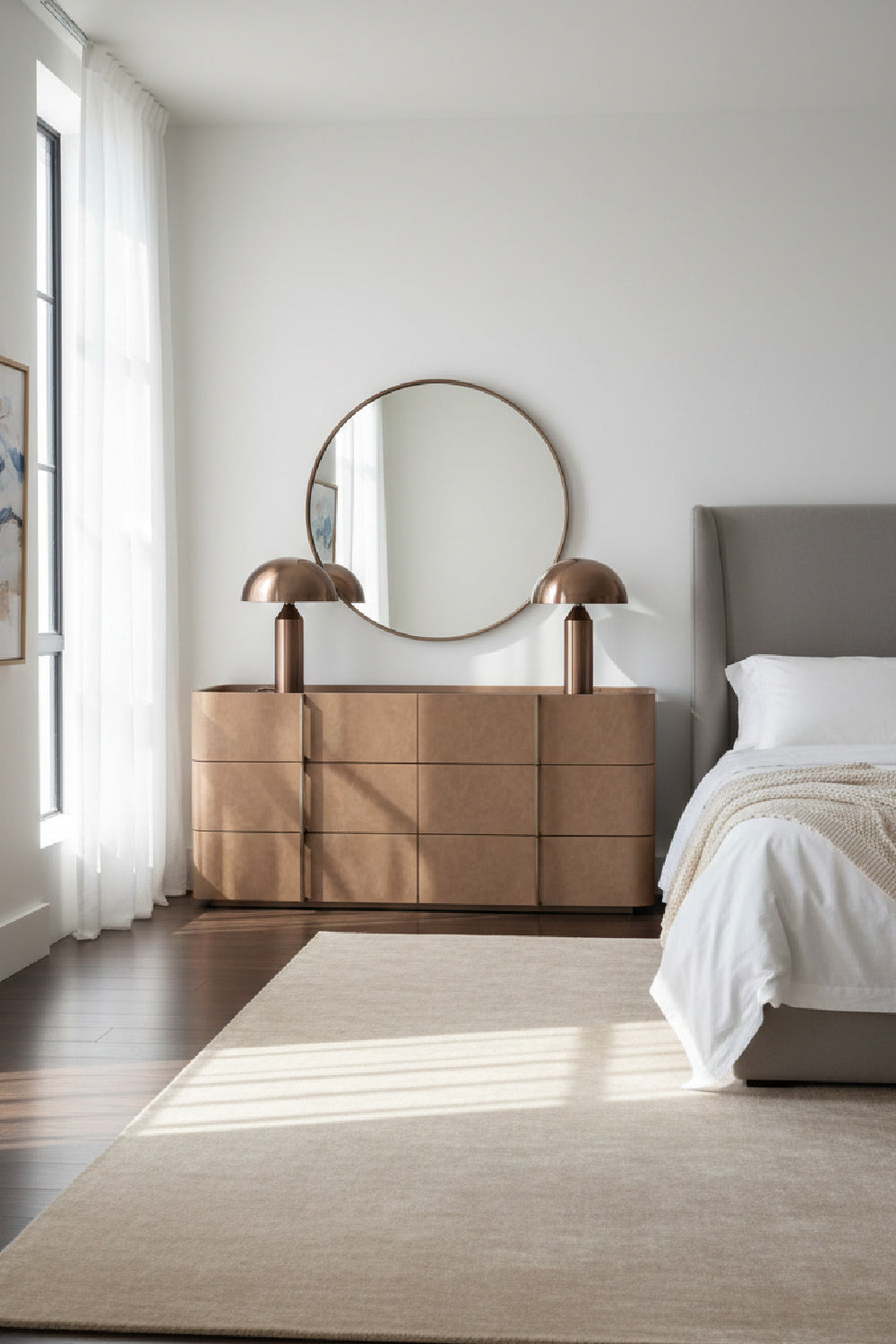 Modern European furniture - Leather-Look 6-Drawer Dresser - www.oroa.com | Oroa.com