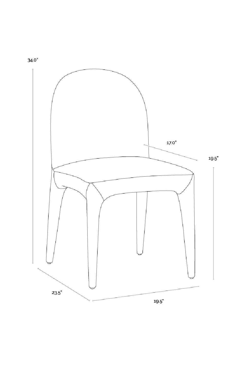 Modern European furniture - Seamless Upholstered Dining Chairs (2) - www.oroa.com
