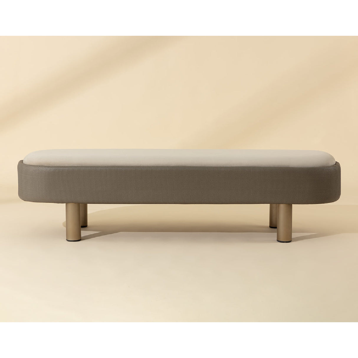 Modern European furniture - Taupe Modern Bench - www.oroa.com | Oroa.com