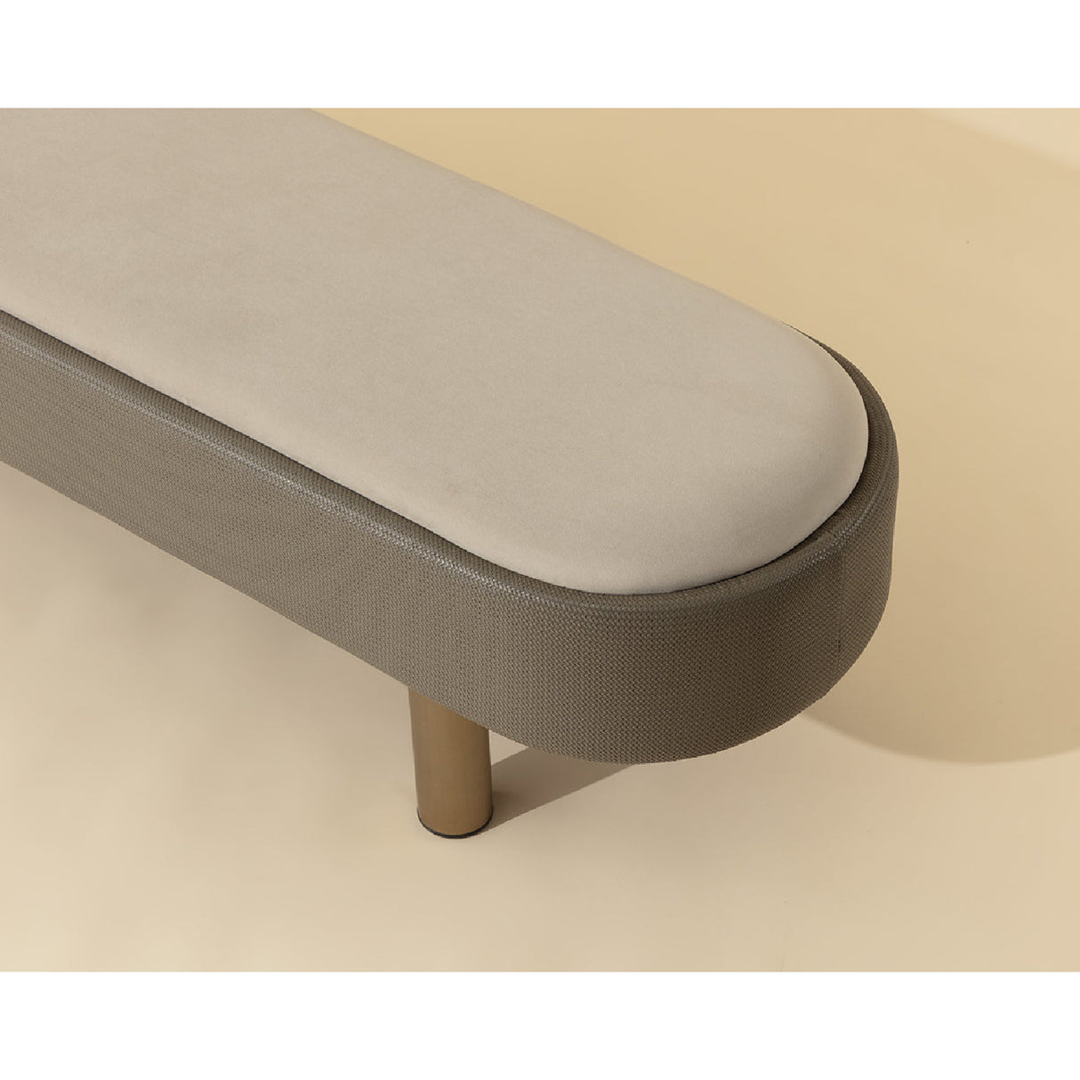 Modern European furniture - Taupe Modern Bench - www.oroa.com | Oroa.com