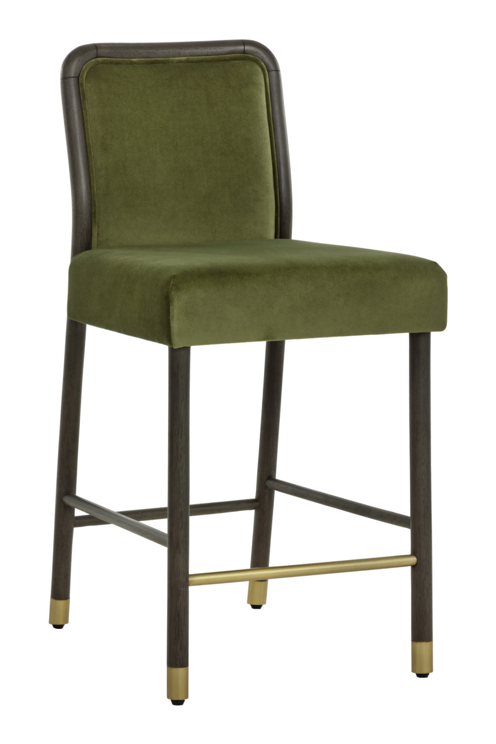 Modern European furniture - Green Upholstered Counter Stool - www.oroa.com | Oroa.com