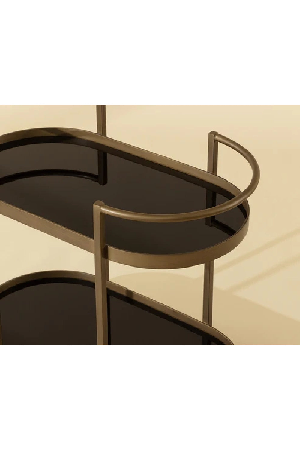 Modern European furniture - Antique Brass Bar Cart - www.oroa.com | Oroa.com