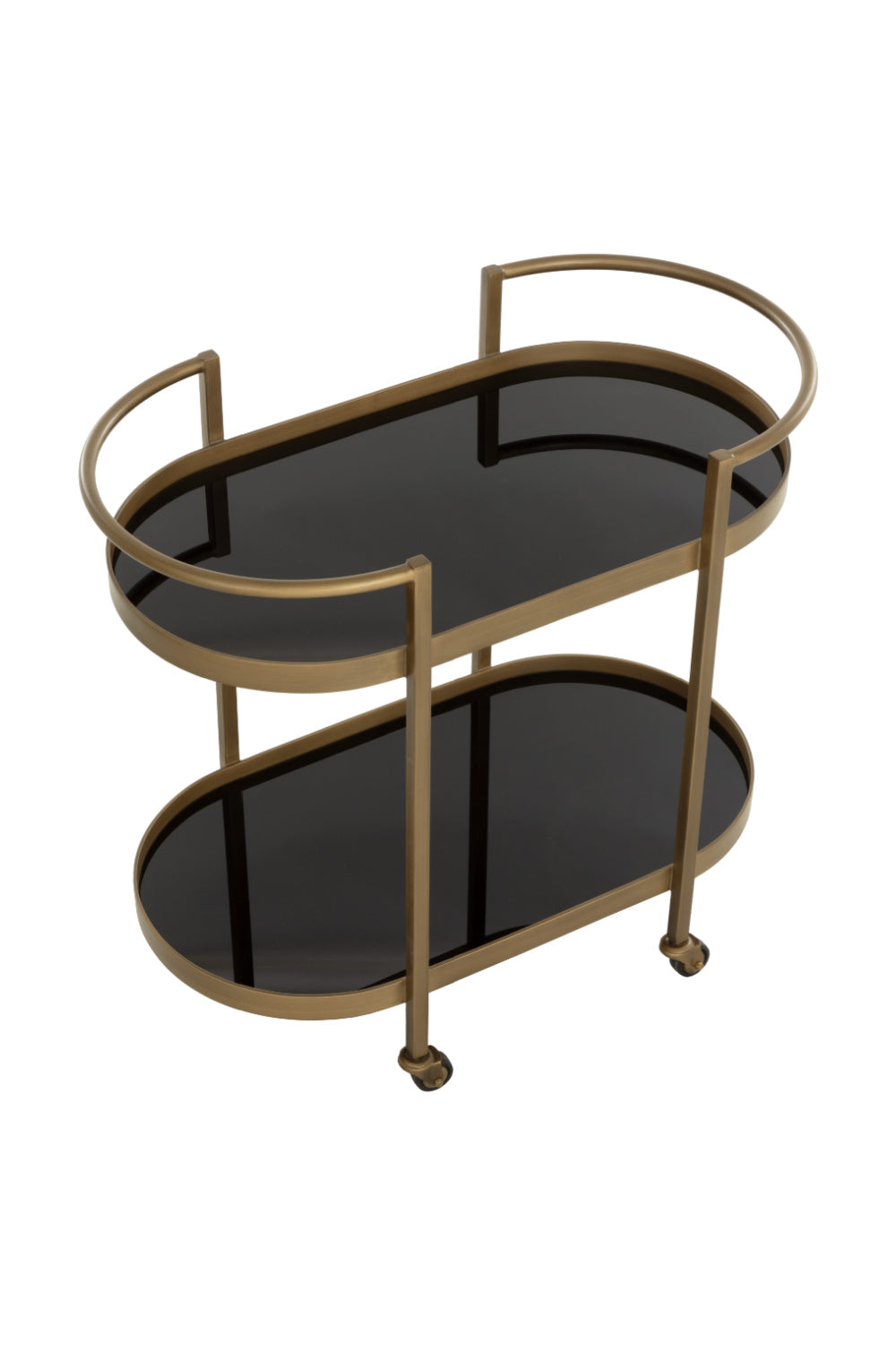 Modern European furniture - Antique Brass Bar Cart - www.oroa.com | Oroa.com