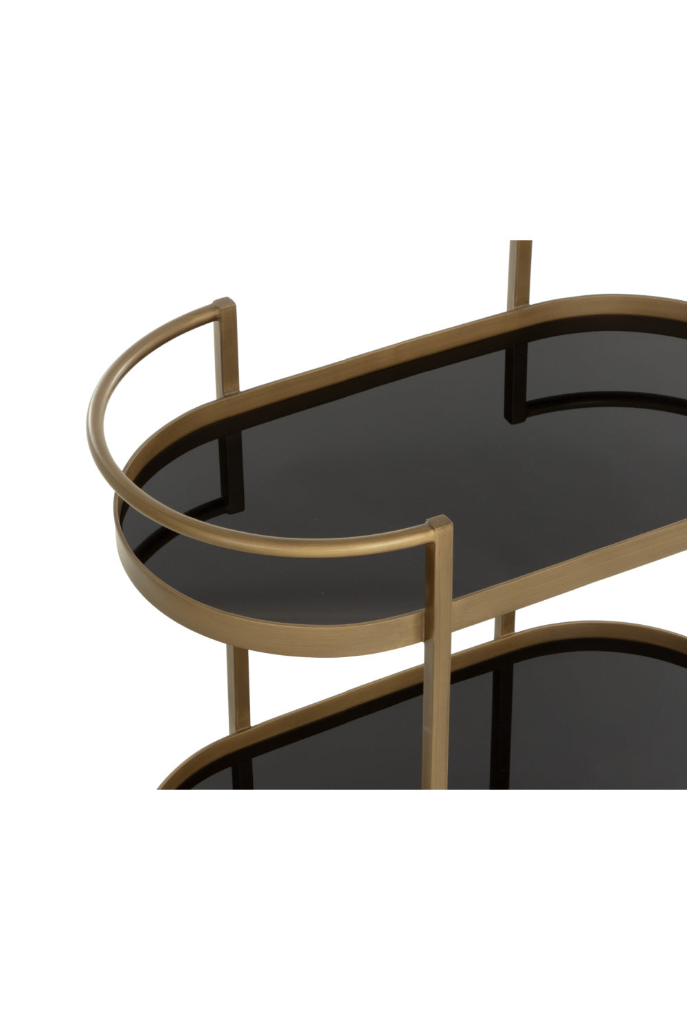 Modern European furniture - Antique Brass Bar Cart - www.oroa.com | Oroa.com