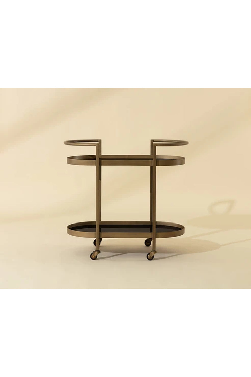 Modern European furniture - Antique Brass Bar Cart - www.oroa.com | Oroa.com