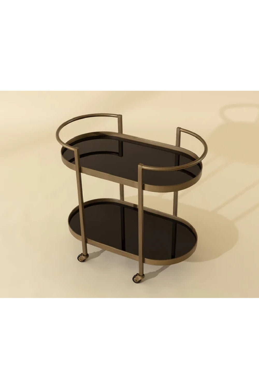 Modern European furniture - Antique Brass Bar Cart - www.oroa.com | Oroa.com