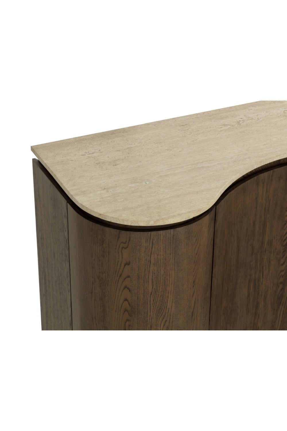 Solid Oak Sideboard with Travertine Top | Splendido Fable | Oroa.com