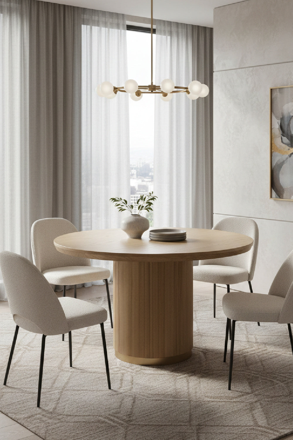 Modern European furniture - Oak Round Dining Table - www.oroa.com