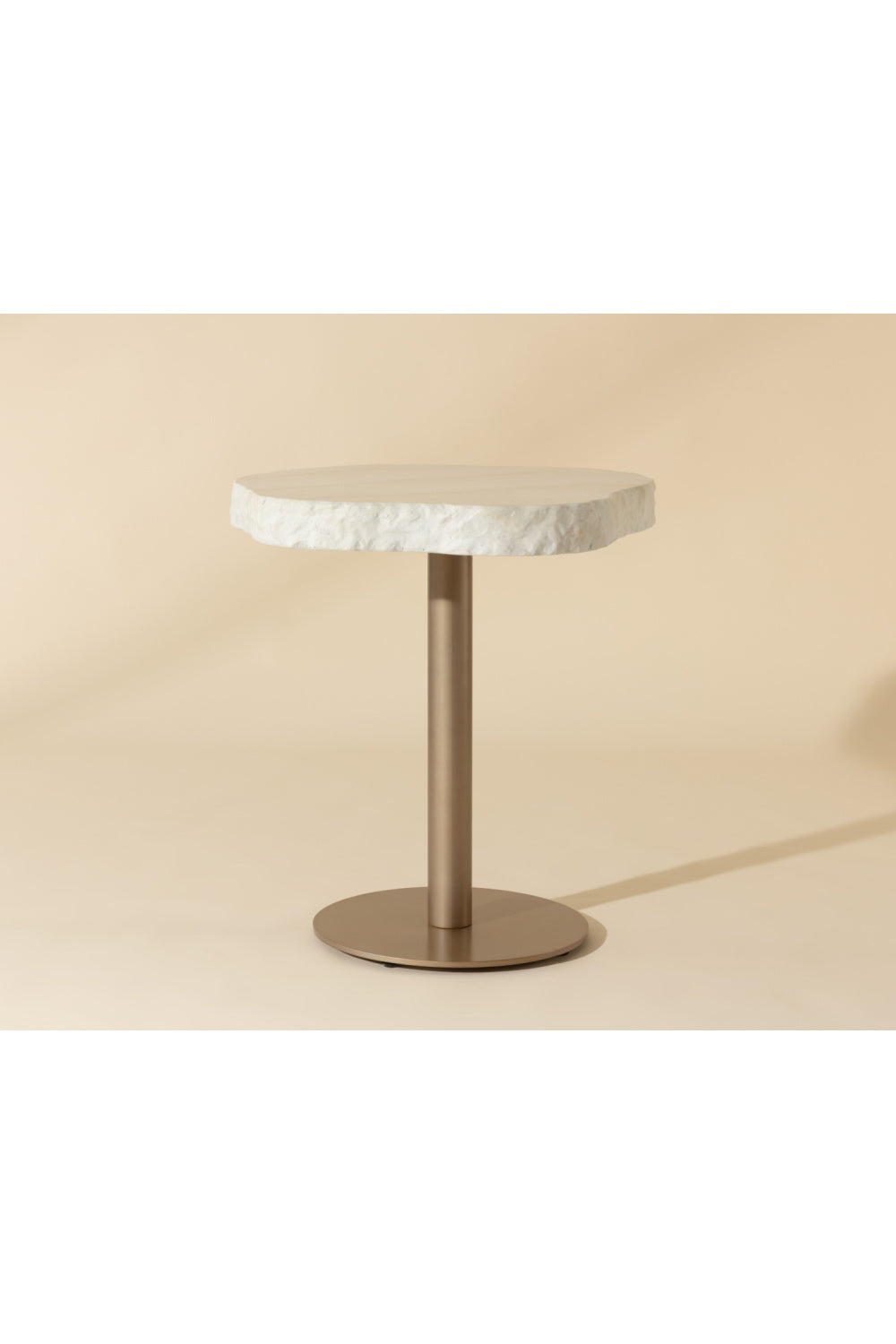Modern European furniture - Travertine Look Indoor/Outdoor Bistro Table - www.oroa.com | Oroa.com