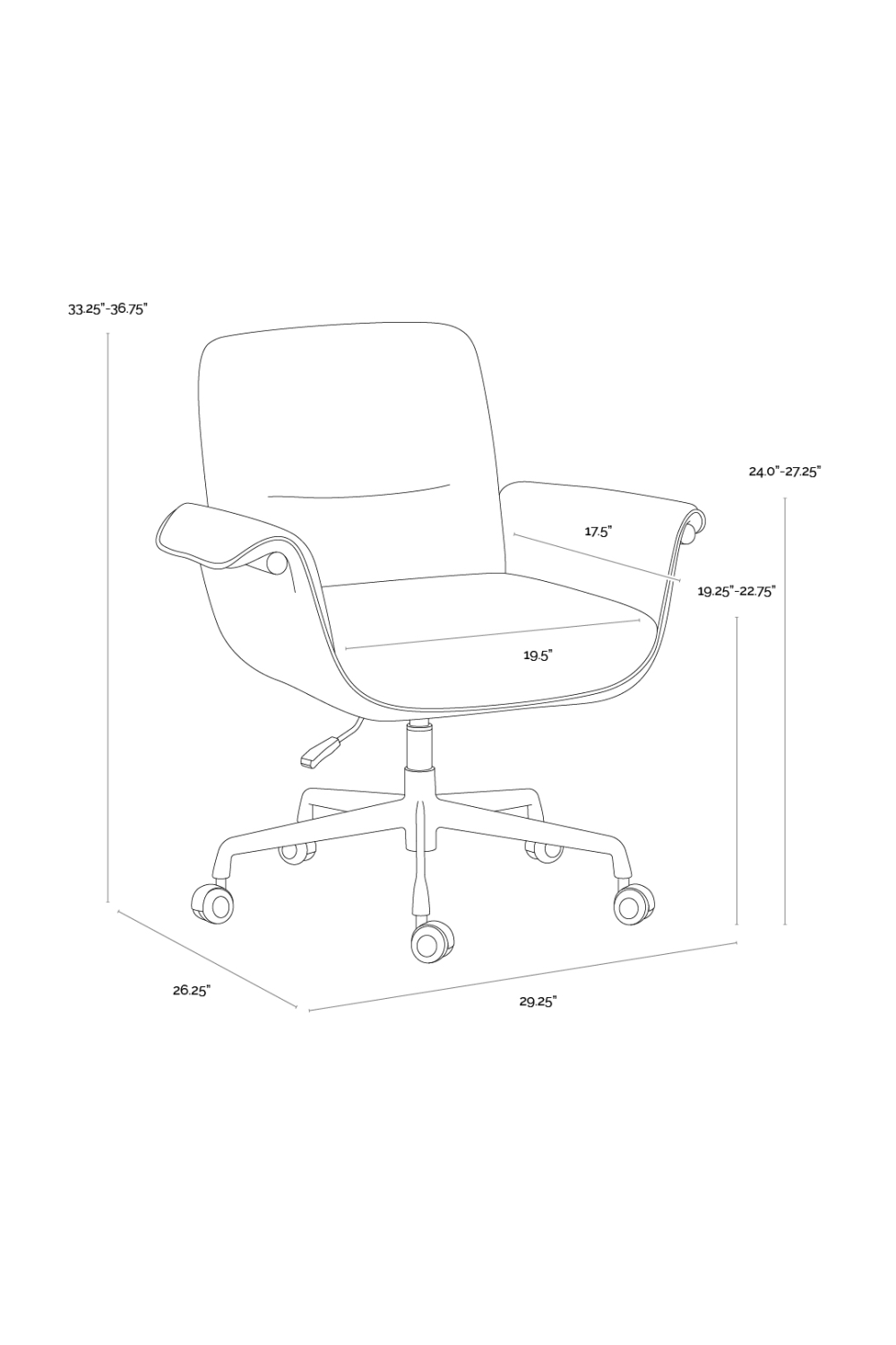 Modern European furniture - Leather Look Arm Office Chair - www.oroa.com | Oroa.com