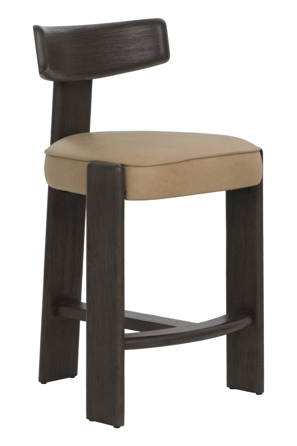 Modern European furniture - Oak T-Shaped Back Counter Stool - www.oroa.com | Oroa.com