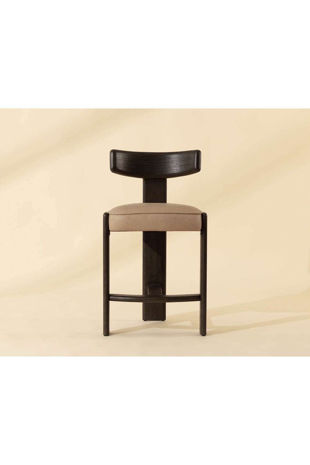 Modern European furniture - Oak T-Shaped Back Counter Stool - www.oroa.com | Oroa.com
