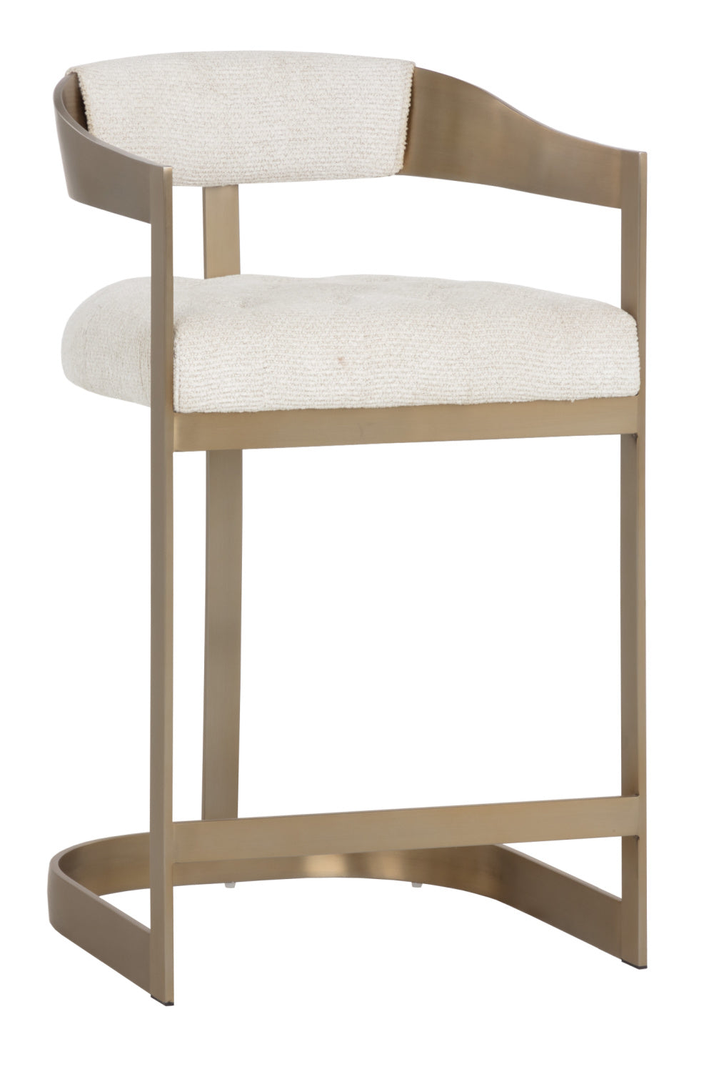 Modern European furniture - Antique Brass Framed Counter Stool - www.oroa.com