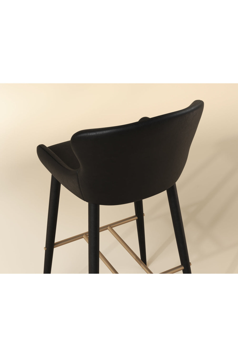 Modern European furniture - Leather Look Shell Bar Stool - www.oroa.com | Oroa.com