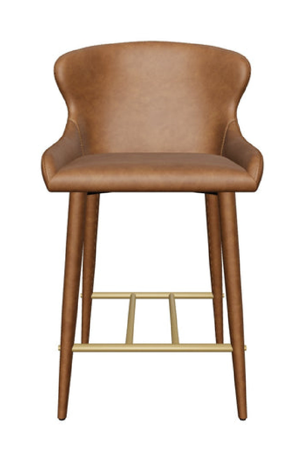 Modern European furniture - Leather Look Shell Counter Stool - www.oroa.com | Oroa.com