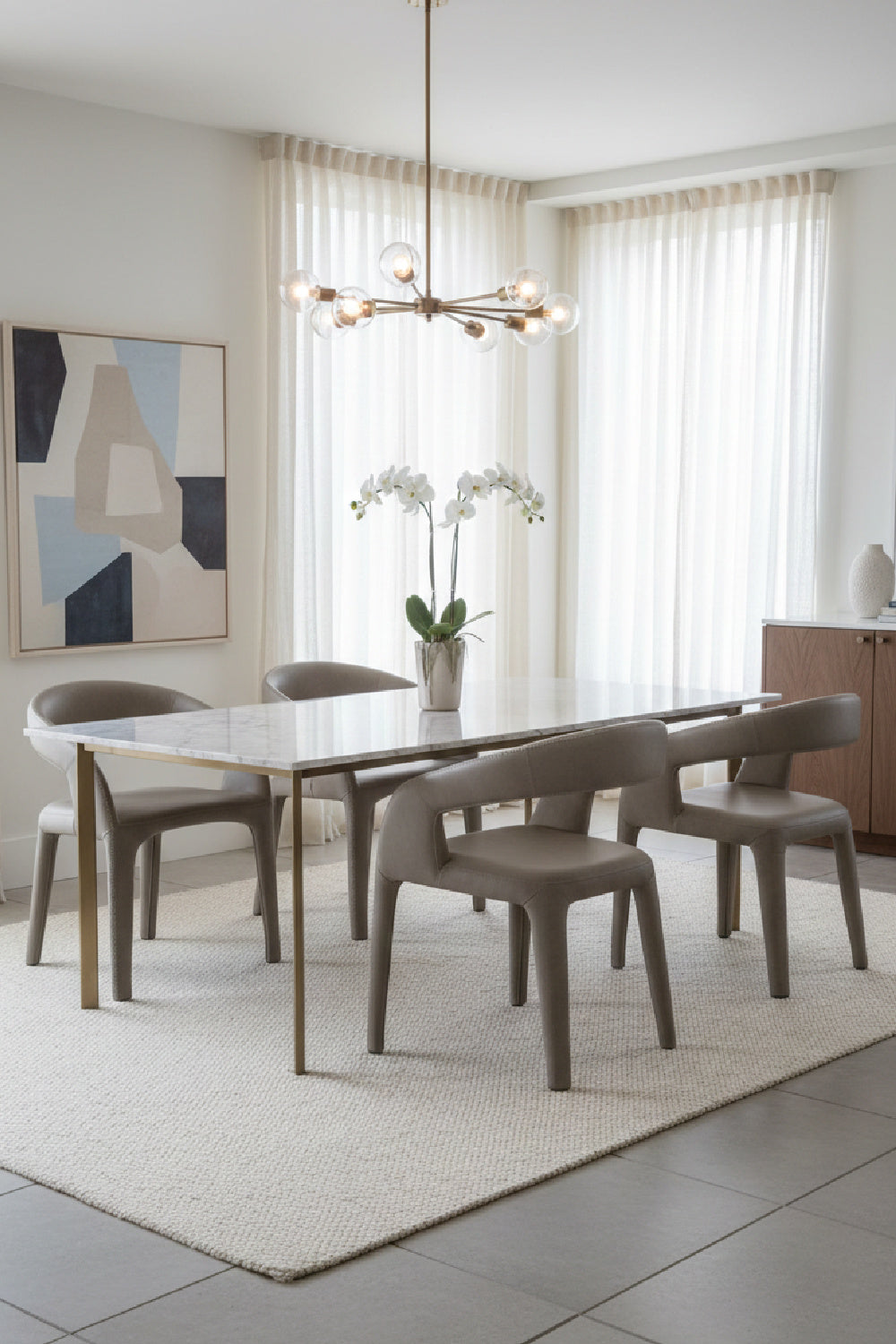 Modern European furniture - Open-Back Leather Look Dining Chair - www.oroa.com | Oroa.com