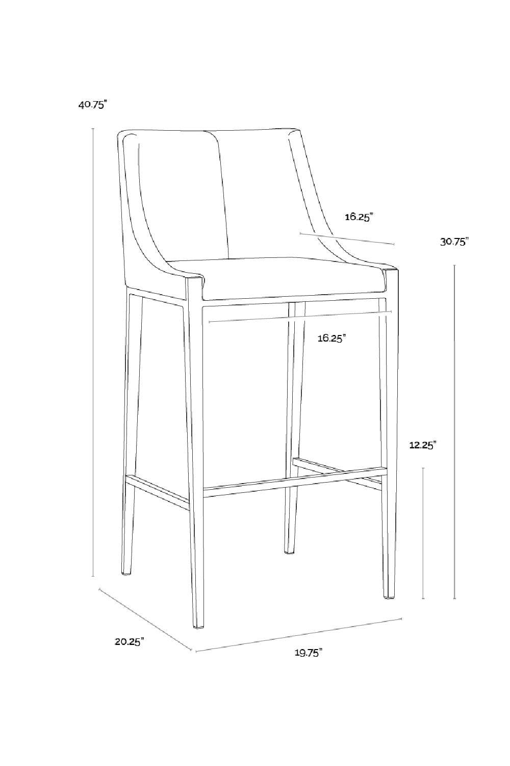 Modern European furniture - Fabric Upholstered Bar Stool - www.oroa.com | Oroa.com