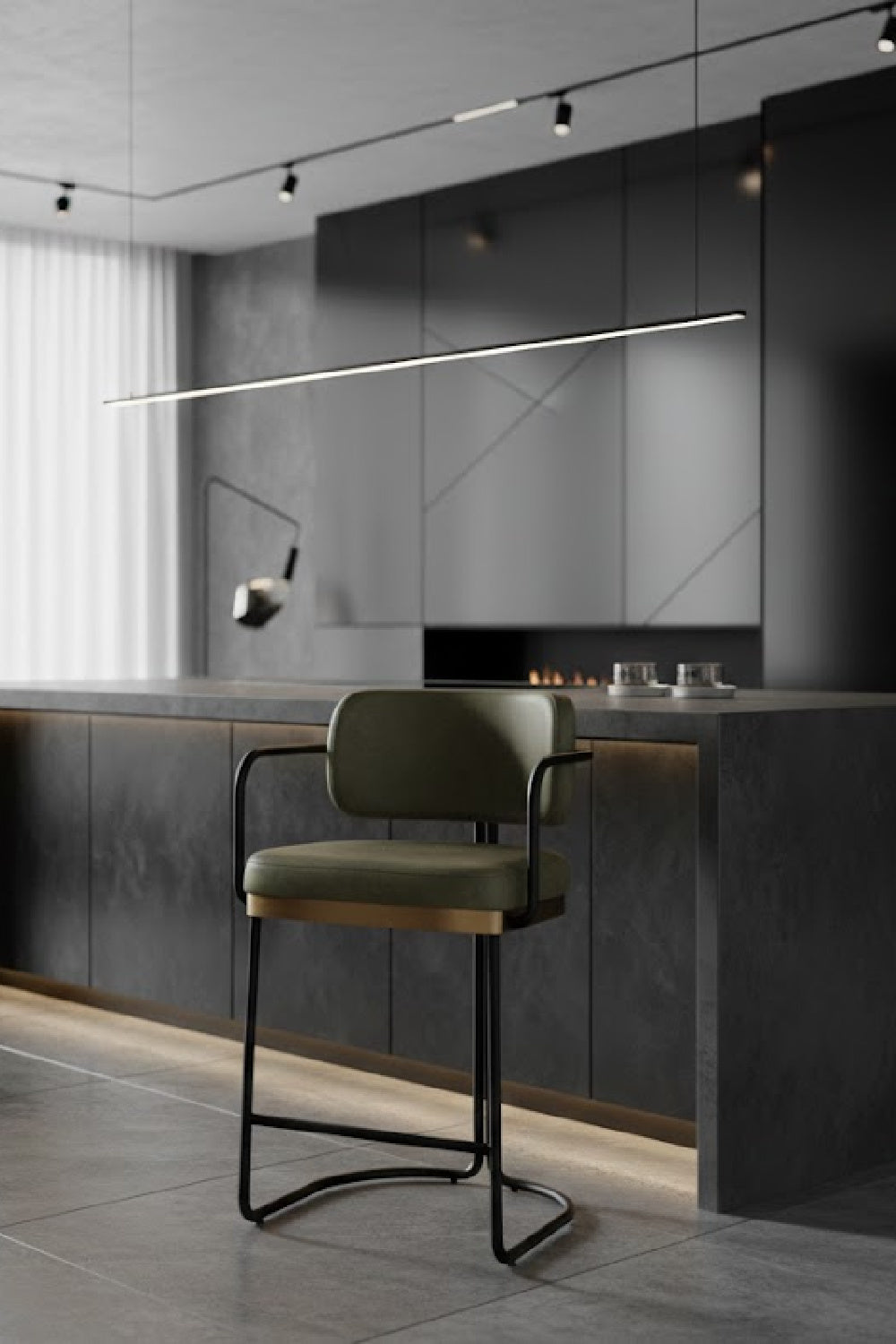 Modern European furniture - Modern Curved Seating Counter Stool - www.oroa.com | Oroa.com