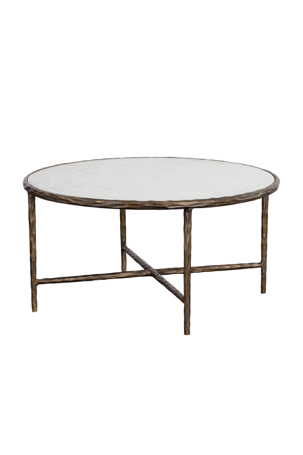 Modern European furniture - Brass Framed Marble Coffee Table - www.oroa.com | Oroa.com