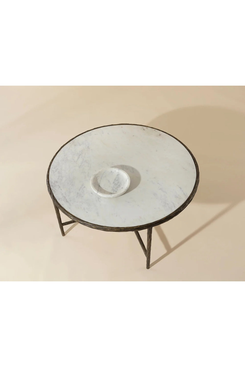 Modern European furniture - Brass Framed Marble Coffee Table - www.oroa.com | Oroa.com