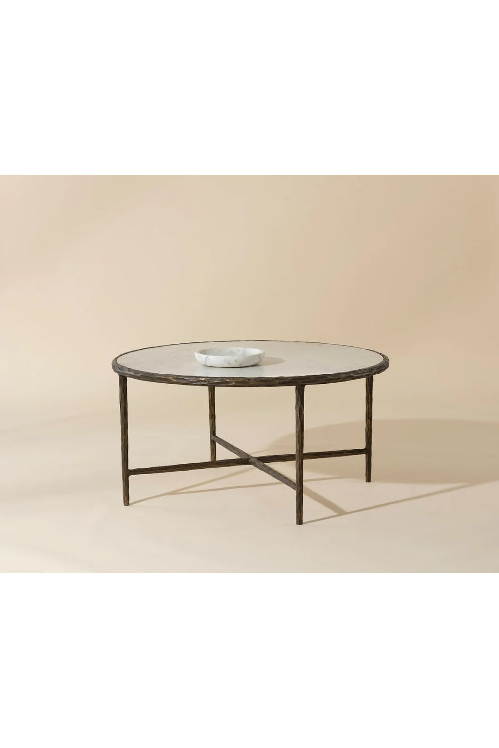 Modern European furniture - Brass Framed Marble Coffee Table - www.oroa.com | Oroa.com