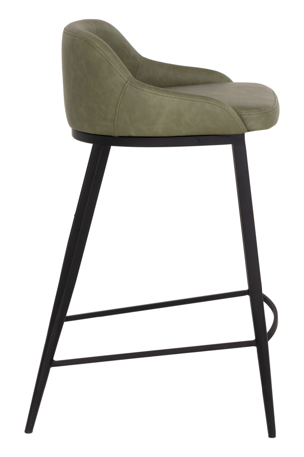 Modern European furniture - Low-Back Leather-Look Counter Stool - www.oroa.com