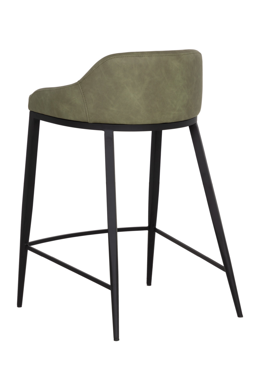 Modern European furniture - Low-Back Leather-Look Counter Stool - www.oroa.com