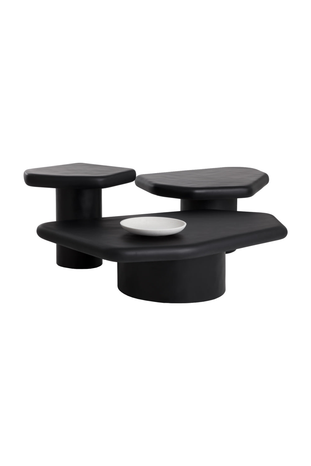 Black Organic-Shaped Indoor/Outdoor End Table | Splendido Detti | Oroa.com