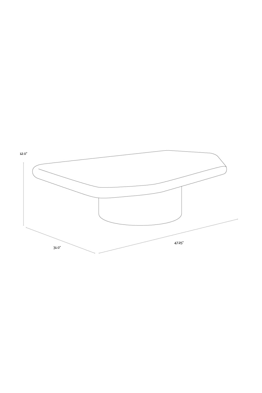 Modern European furniture - Black Concrete Indoor/Outdoor Coffee Table - www.oroa.com | Oroa.com