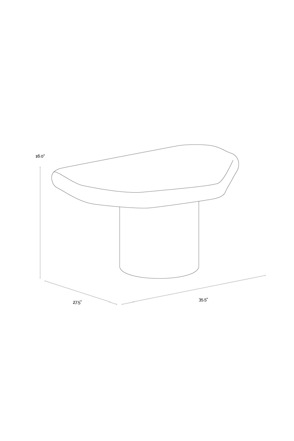 Modern European furniture - Black Concrete Indoor/Outdoor Coffee Table - www.oroa.com | Oroa.com