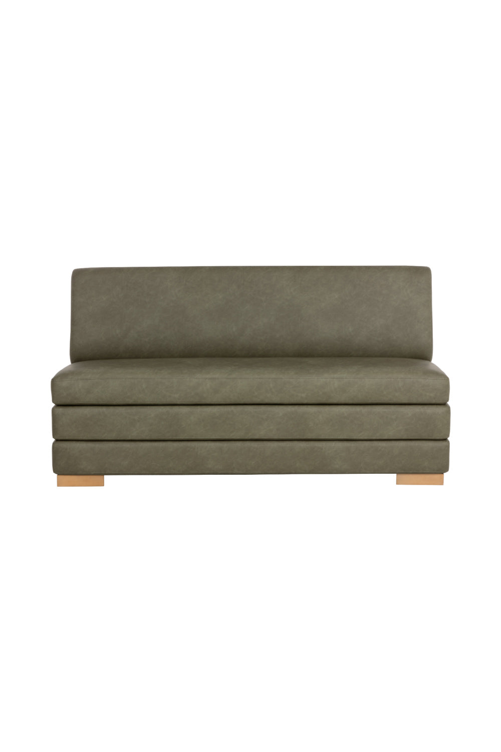 Modern European furniture - Green Leather Banquette - www.oroa.com