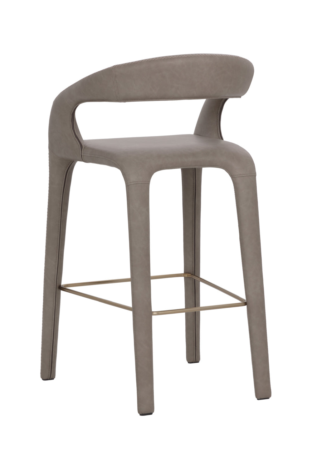 Modern European furniture - Open-Back Leather Bar Stool - www.oroa.com