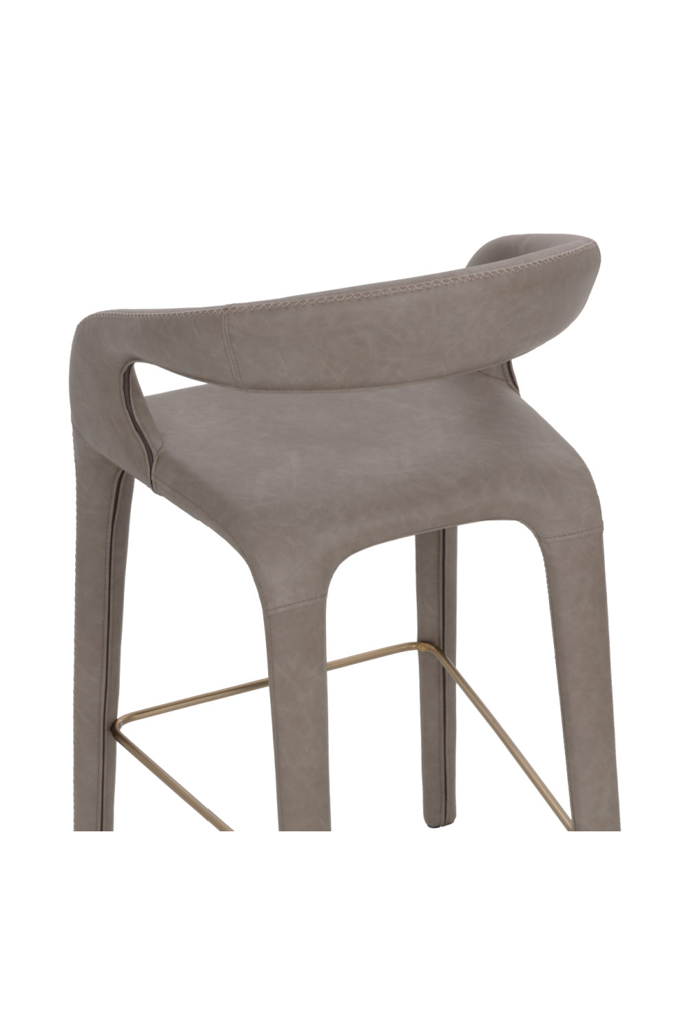 Modern European furniture - Open-Back Leather Bar Stool - www.oroa.com