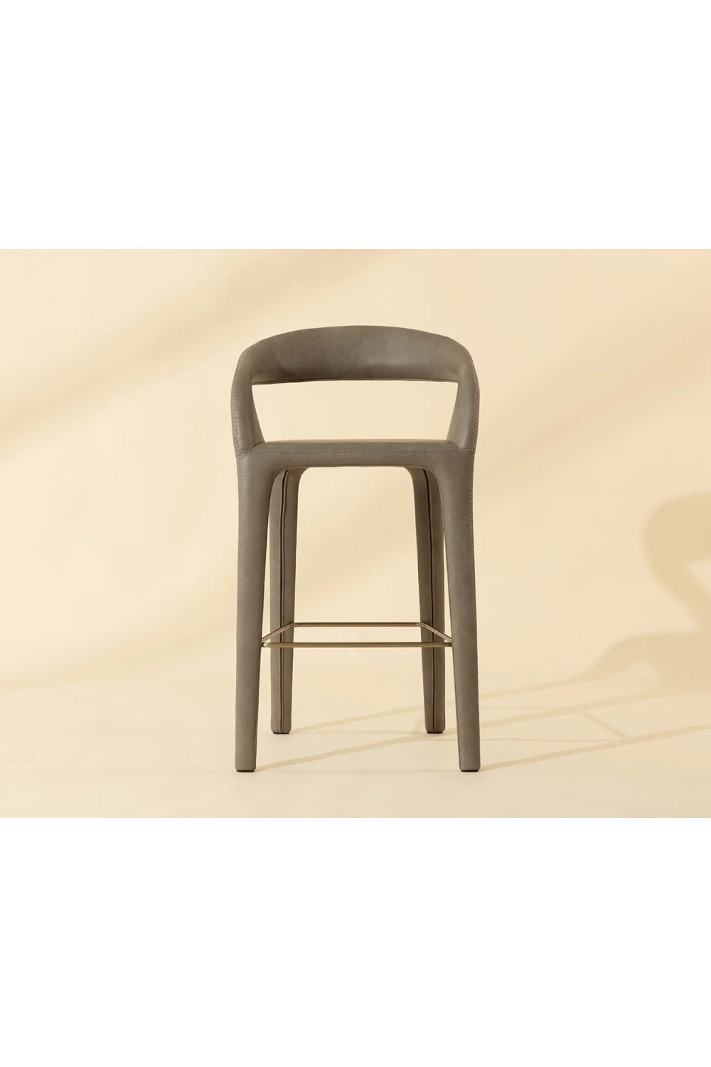 Modern European furniture - Open-Back Leather Bar Stool - www.oroa.com