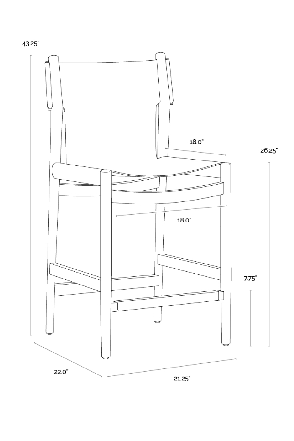 Brown Nubuck Leather Counter Stool | Splendido Argus | Oroa.com