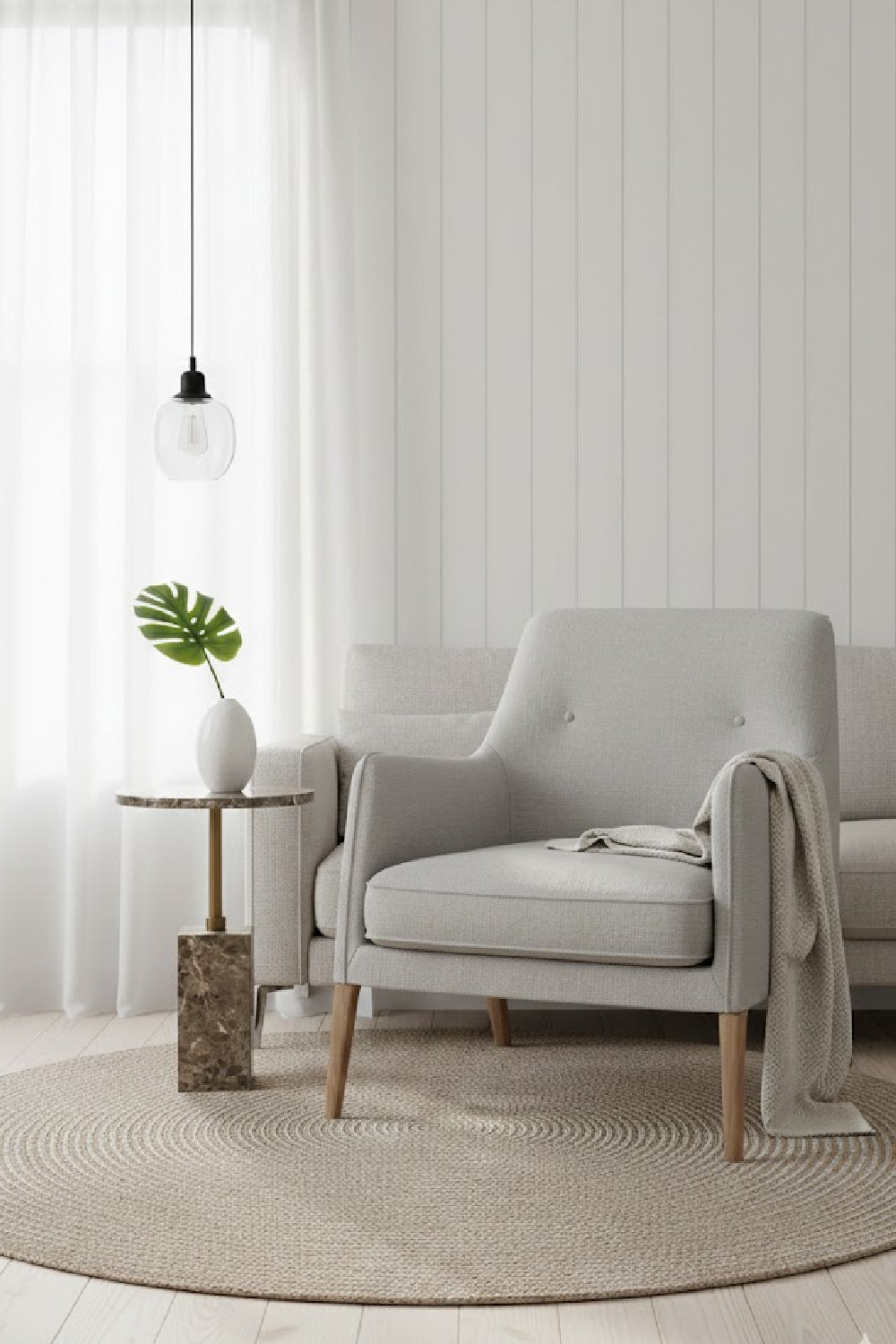 Modern European furniture - Marble-Look Indoor/Outdoor End Table - www.oroa.com | Oroa.com