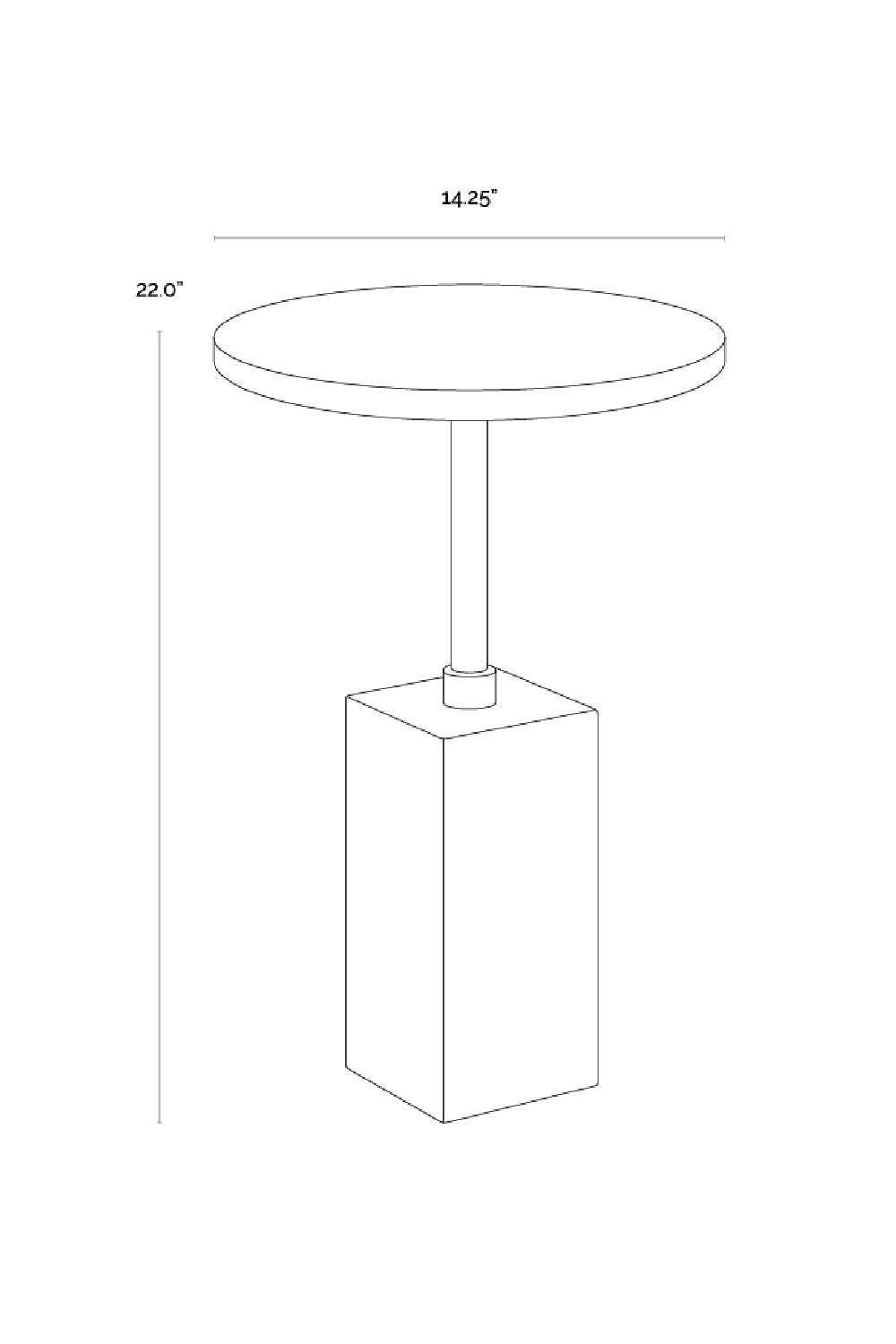 Modern European furniture - Marble-Look Indoor/Outdoor End Table - www.oroa.com | Oroa.com