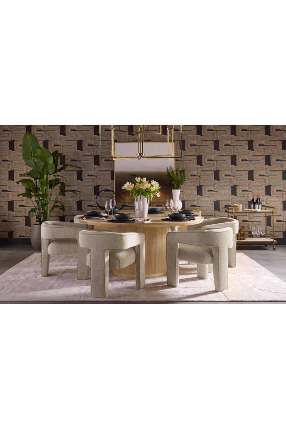 Modern European furniture - Contemporary Abstract Art with Gold Frame - www.oroa.com