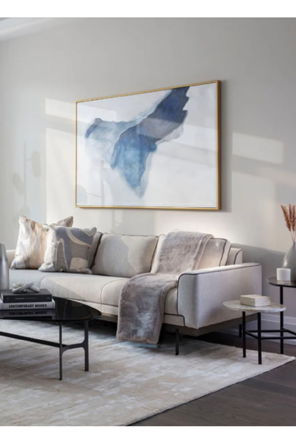 Modern European furniture - Blue Ombre Abstract Art - www.oroa.com | Oroa.com