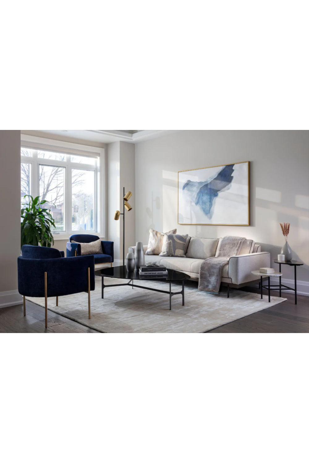 Modern European furniture - Blue Ombre Abstract Art - www.oroa.com | Oroa.com
