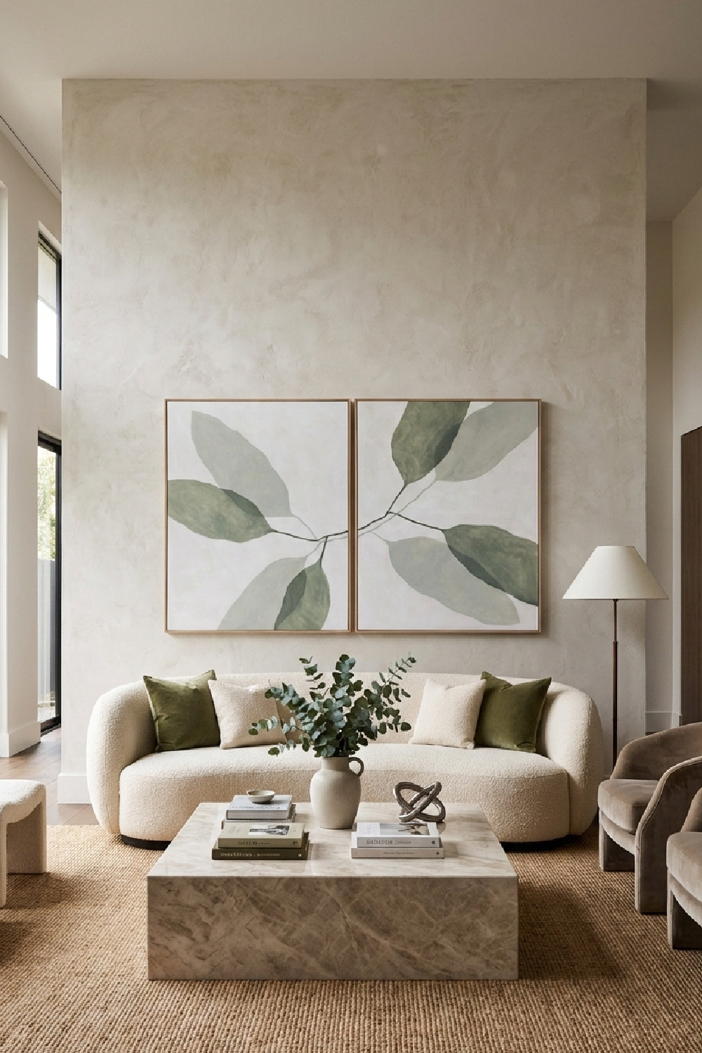 Green Leaves Painting Set (2) | Splendido Calm Reflection | Oroa.com