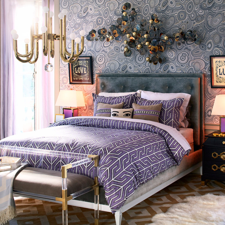 Gray Velvet Bench | Jonathan Adler Jacques | Oroa.com