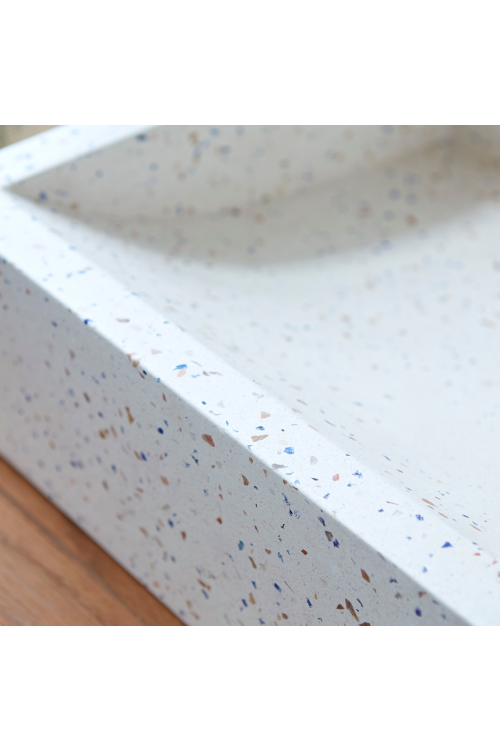 Square Terrazzo Bathroom Sink | Tikamoon Pegase | OROA TRADE