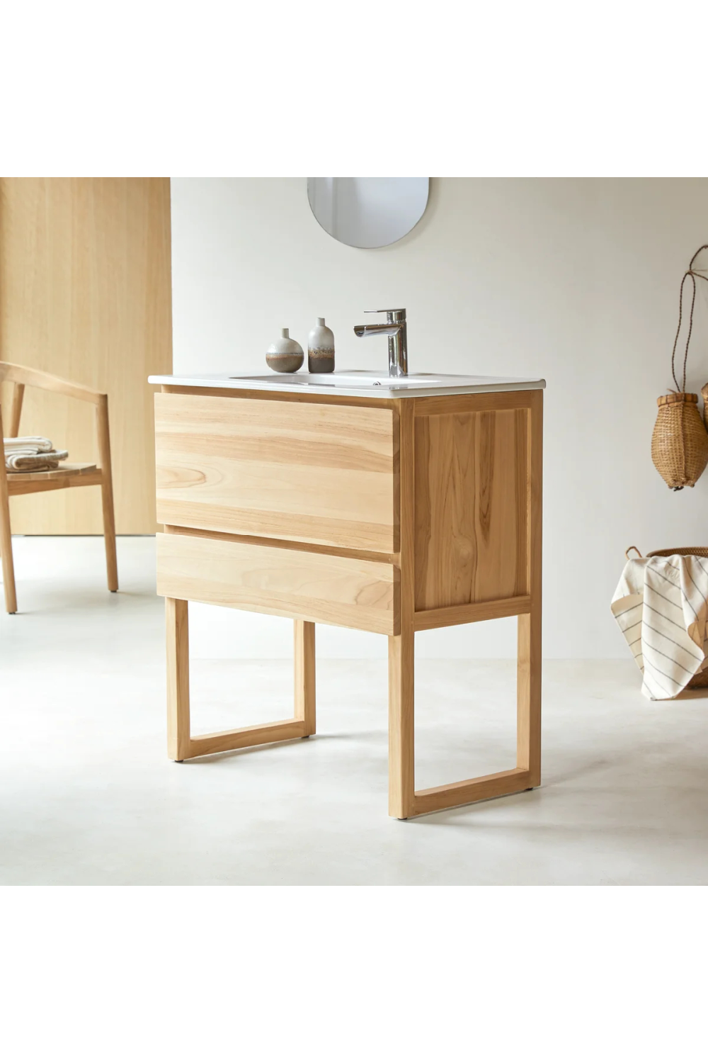 Ceramic Sink Bathroom Cabinet | Tikamoon Edgar