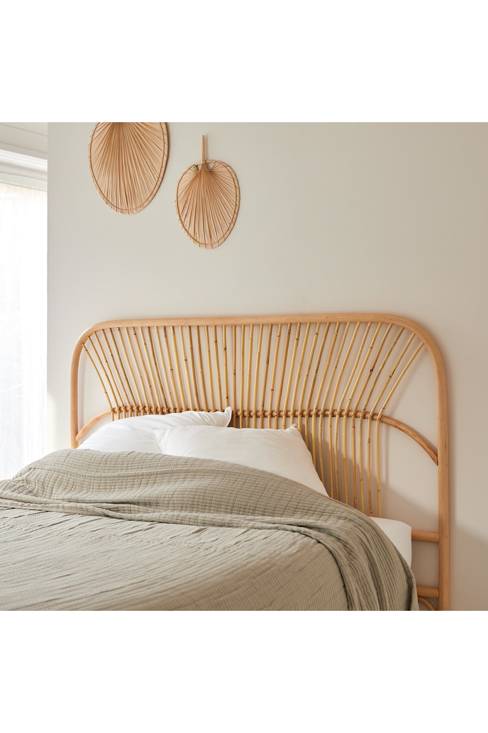 Rattan Queen Headboard 63" | Tikamoon Colette | OROA.COM