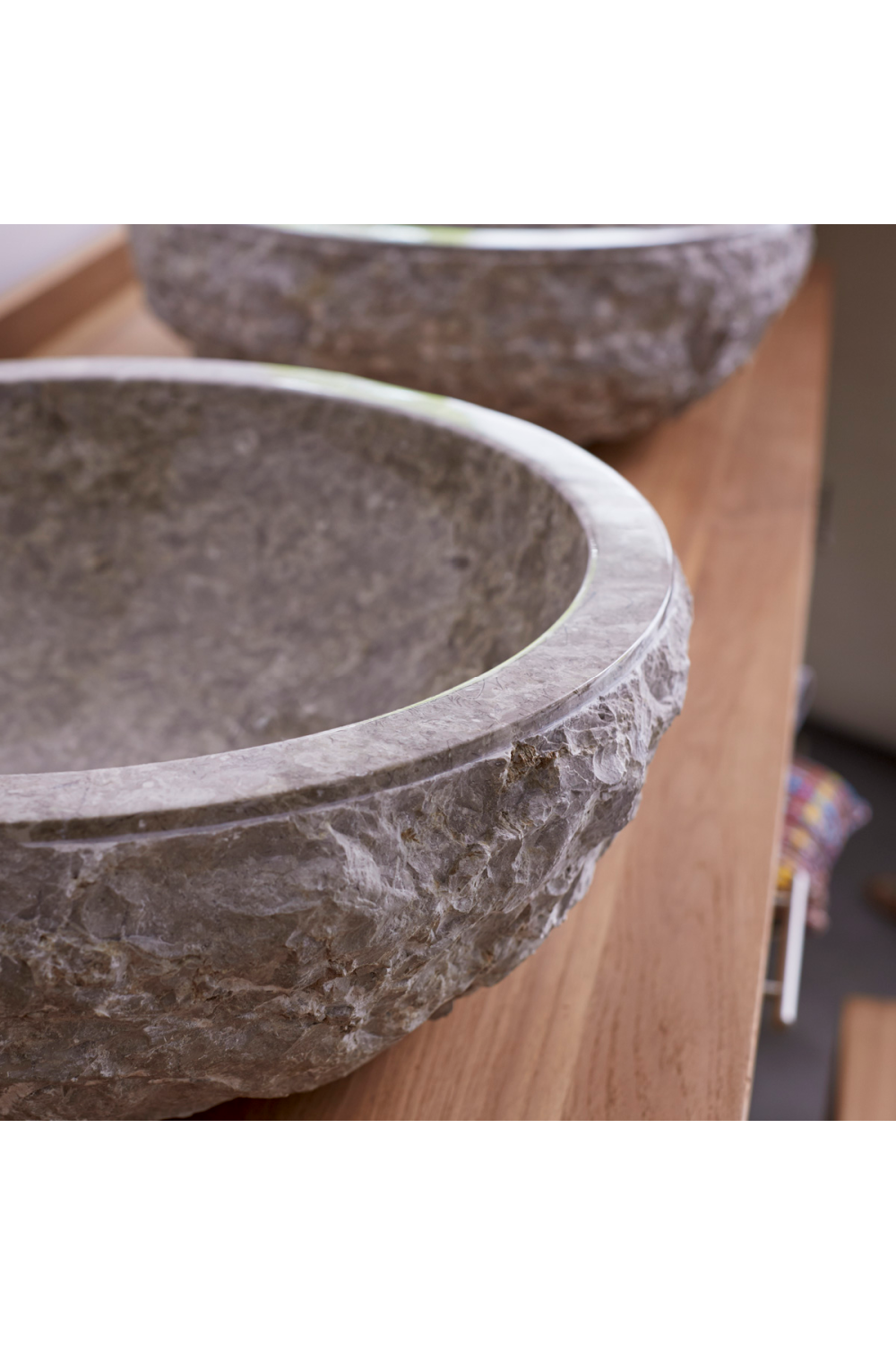 Gray Marble Bathroom Sink | Tikamoo Scrula | OROA.COM