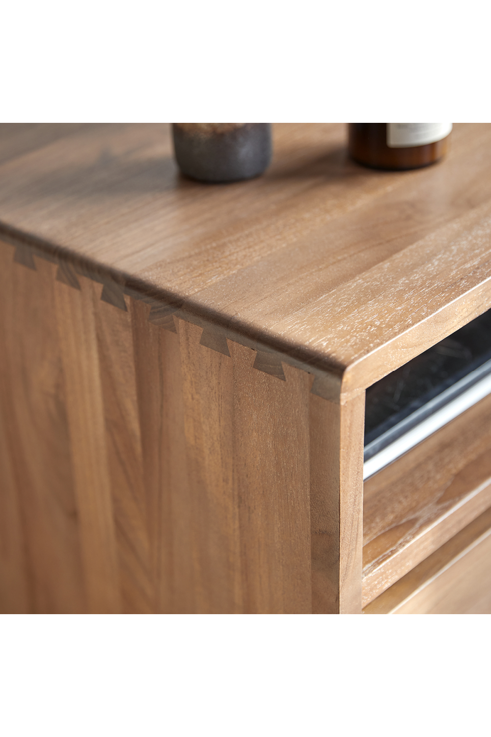 Teak Scandi Bedside Table | Tikamoon Twist | OROA.COM