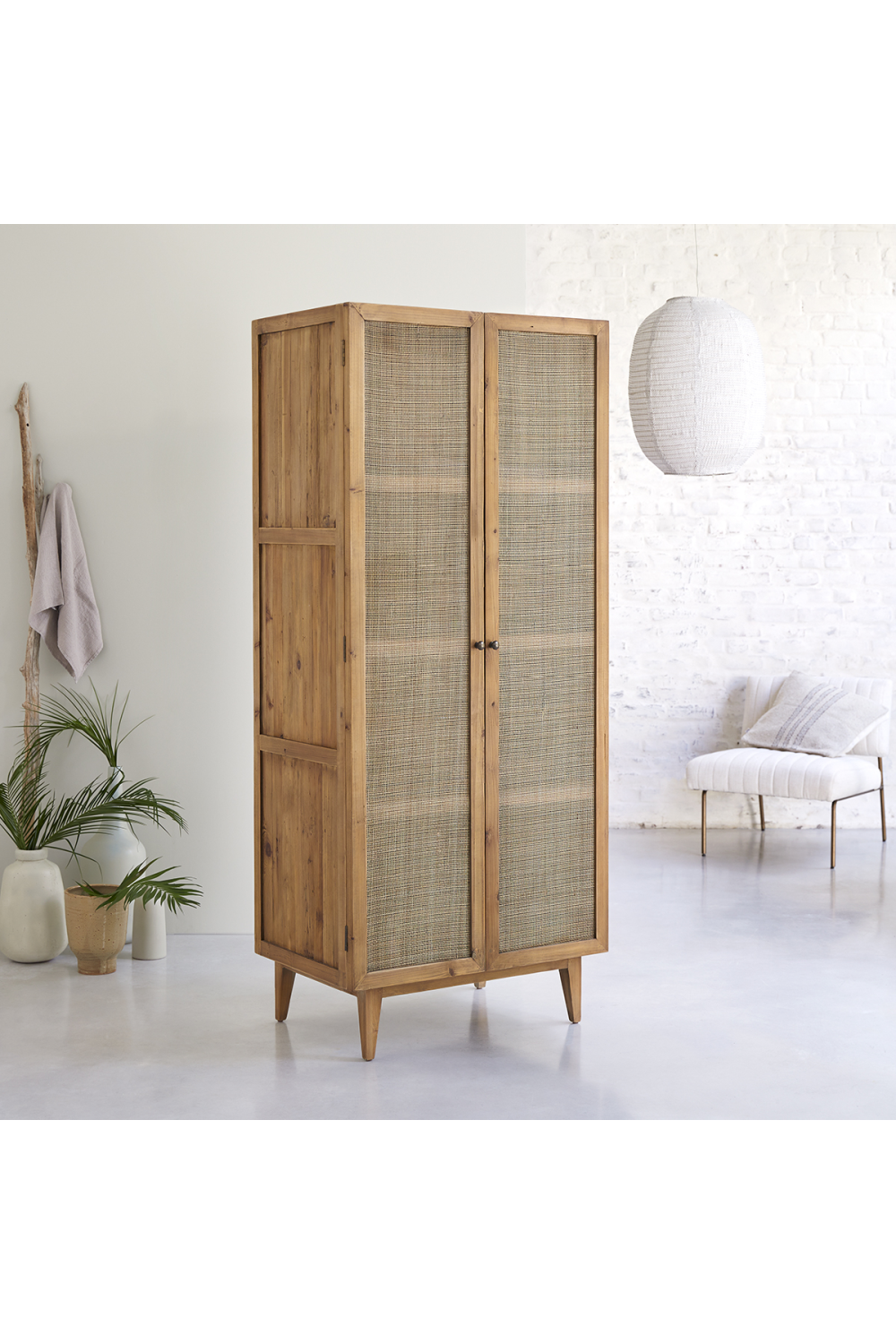 Pine and Canework Cabinet | Tikamoon Ninon | OROA.COM