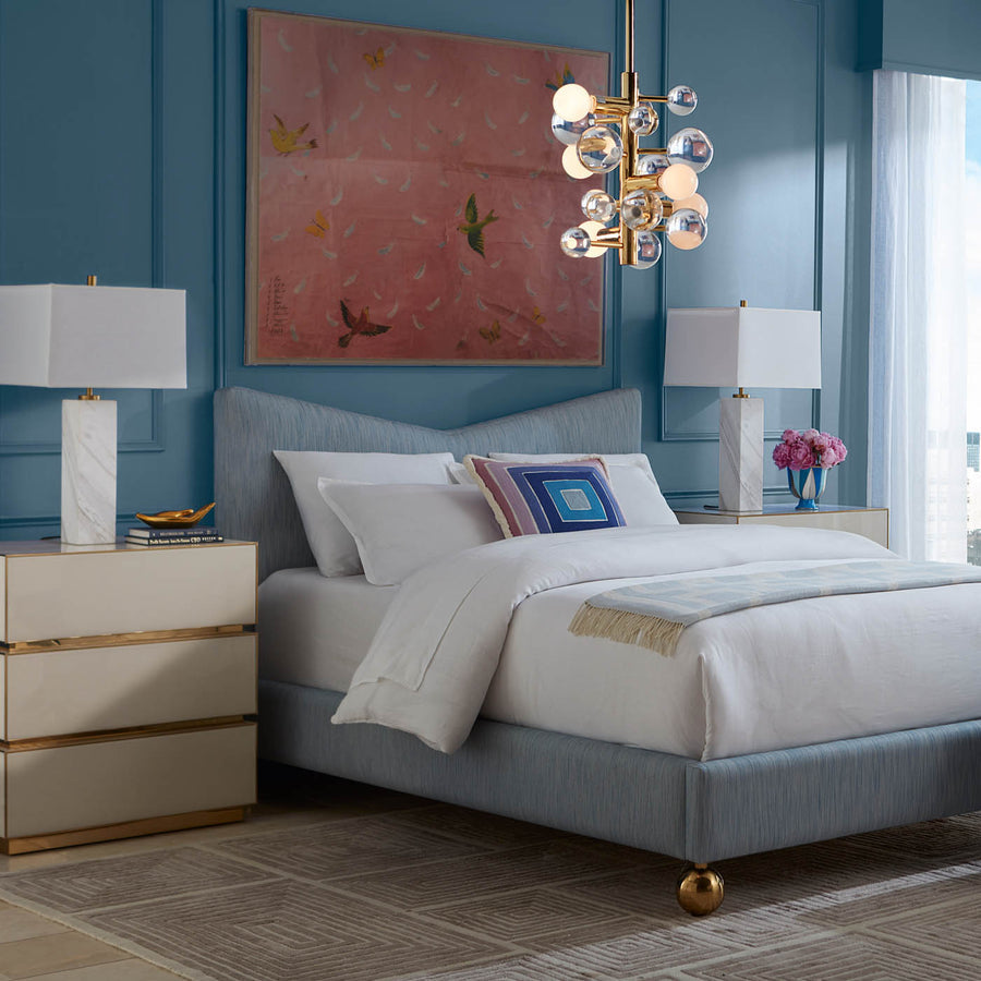 White Glass 3-Drawer Chest | Jonathan Adler Torino | Oroa.com